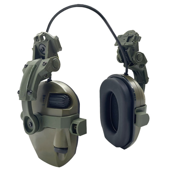 Abafador Eletrónico para Capacete (calha ARC) — Proteção Tática