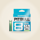 Linha Shimano Pitbull 8 Lime Green 200 m — animação mostrando o produto de vários ângulos