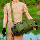 Mochila de Pesca Multifuncional com Suporte de Vara