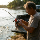 Carretilha Daiwa PR 100 — Freio no polegar, isca na estrutura