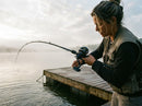 Carretilha Daiwa Saltiga 300 em uso: brigando com o peixe, vara dobrada