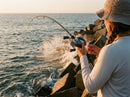 Carretilha Shimano Bantam em uso: brigando com o peixe, vara dobrada