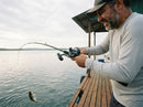Carretilha Shimano Ocea Jigger LD 2500MG em uso: brigando com o peixe, vara dobrada