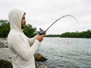 Carretilha Shimano Scorpion MD 301XG em uso: brigando com o peixe, vara dobrada