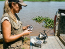 Linha Shimano BB-X Plasma White ZERO Suspend 150 m em uso: enchendo o carretel com a linha