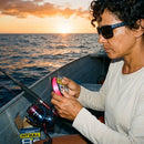 Linha Shimano Pitbull 8 e 8+ 150 m em uso: enchendo o carretel com a linha