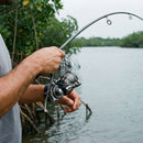 Molinete Daiwa Luvias LT em uso: brigando com um bom peixe