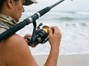 Molinete Shimano Spheros SW em uso: ajustando o freio no topo do carretel