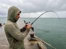 Vara Shimano Capture em uso: brigando com o peixe, vara arqueada