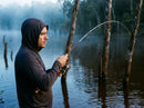 Vara Shimano Cardiff Area Limited S62SUL em uso: brigando com o peixe, vara arqueada