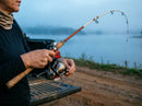 Vara Shimano Cardiff Monster Limited DP73M em uso: arremesso com a vara carregada