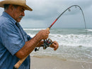 Vara Shimano World Shaula Dream Tour 2832RS5 em uso: brigando com o peixe, vara arqueada